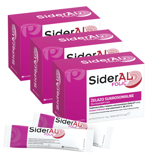 Przejdź do produktu SiderAL Folic - saszetki, 3 x 20 szt. (trójpak)