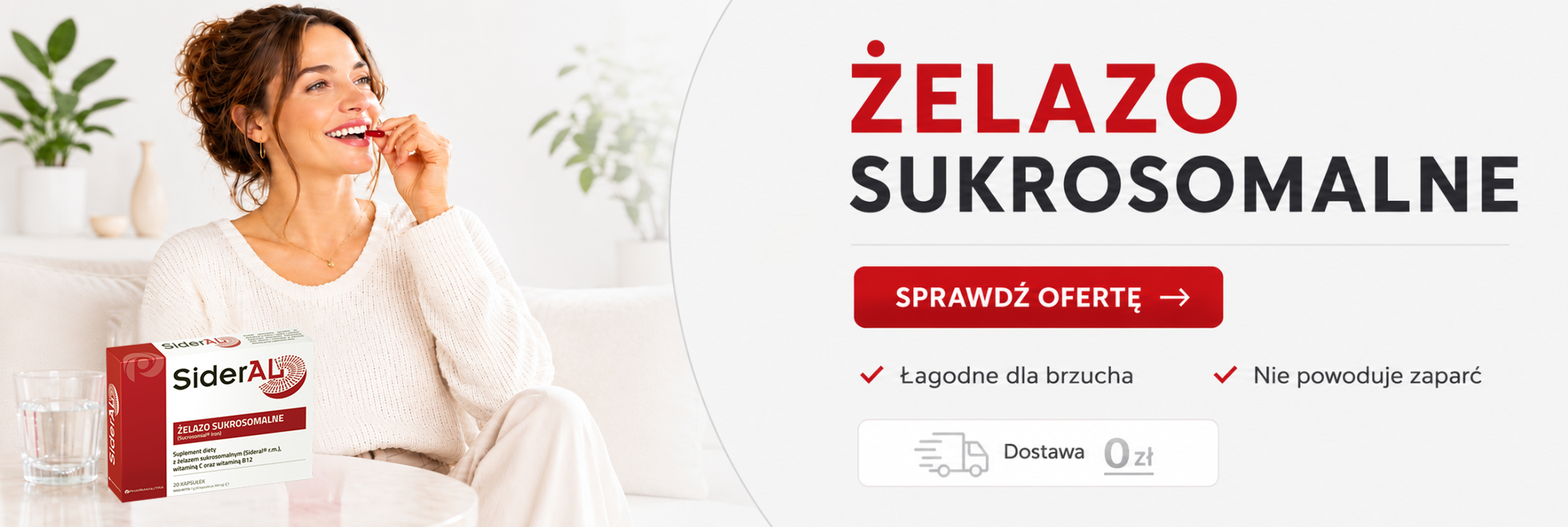 Baner o żelazie sukrosomalnym