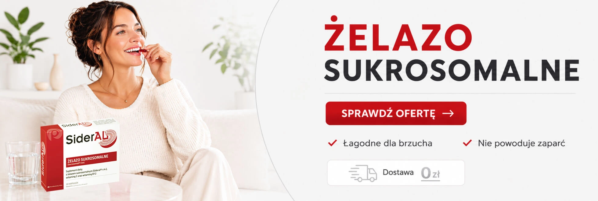 Baner o żelazie sukrosomalnym