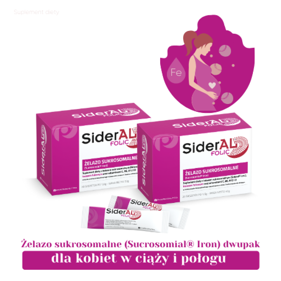 SiderAL® Folic 2 x 20 saszetek - dwupak